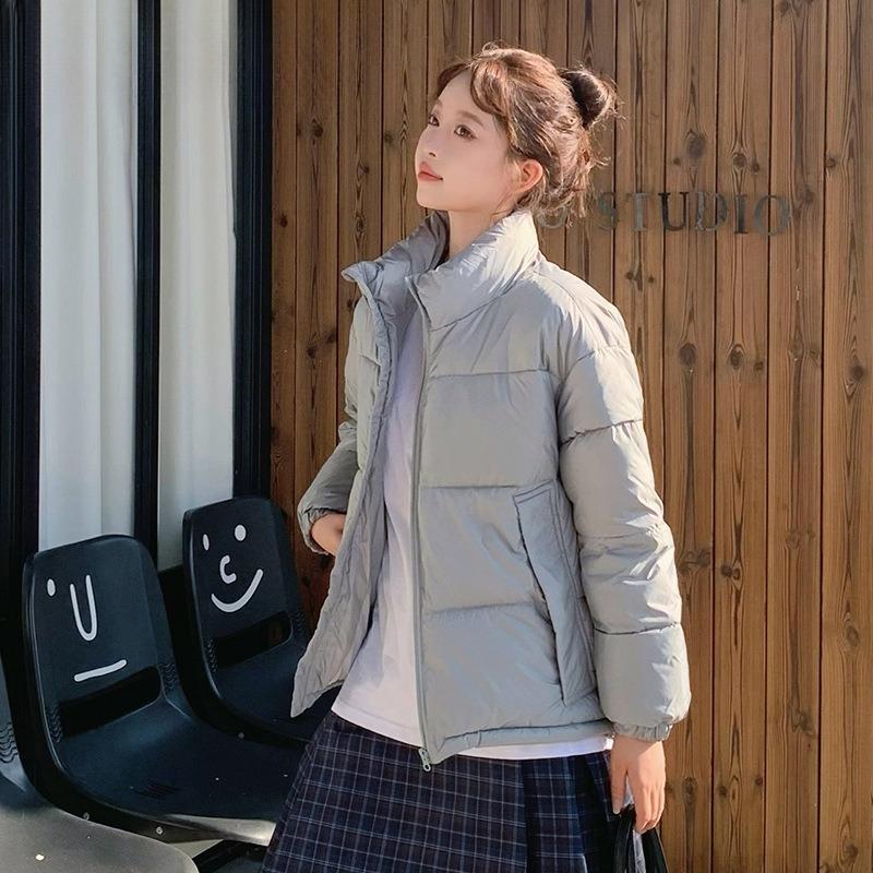 Stand Collar Down Cotton Jacket Women's Short Style Winter New Cotton Coat Thickened Loose Retro Cotton Jacket Bread Coat