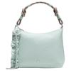 6,5L Silber Metallic Plissierter Schultergurt Recyceltes Nylon Tragetasche Damen Tragetasche Pelikan-Blau LW9FP9S-074948