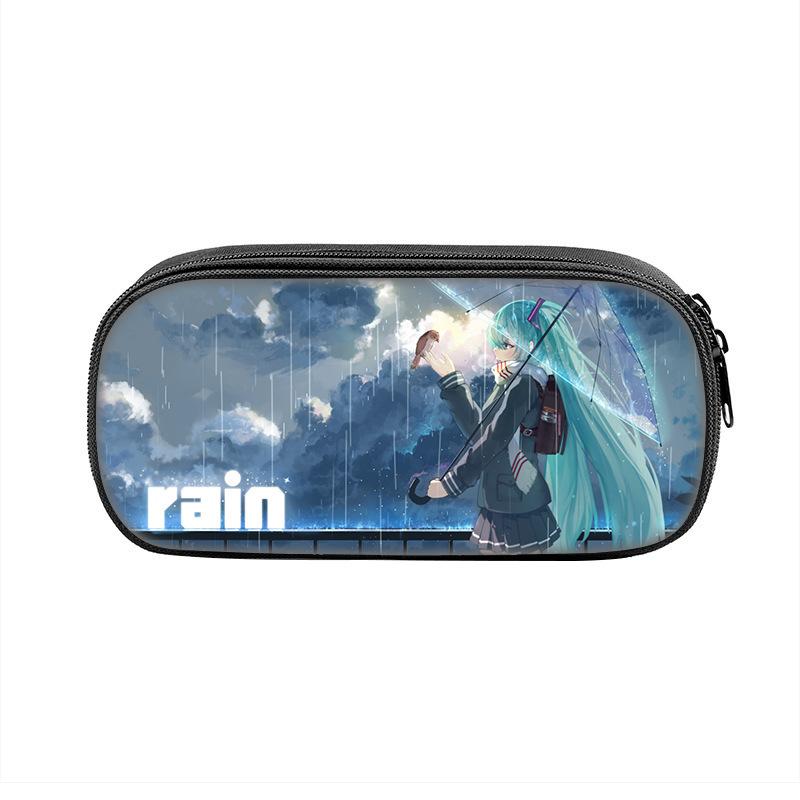 Hatsune Miku Pencil Case Miku Anime Surrounding Male And Female Students Large Capacity Stationery Case Pencil Case Bag
