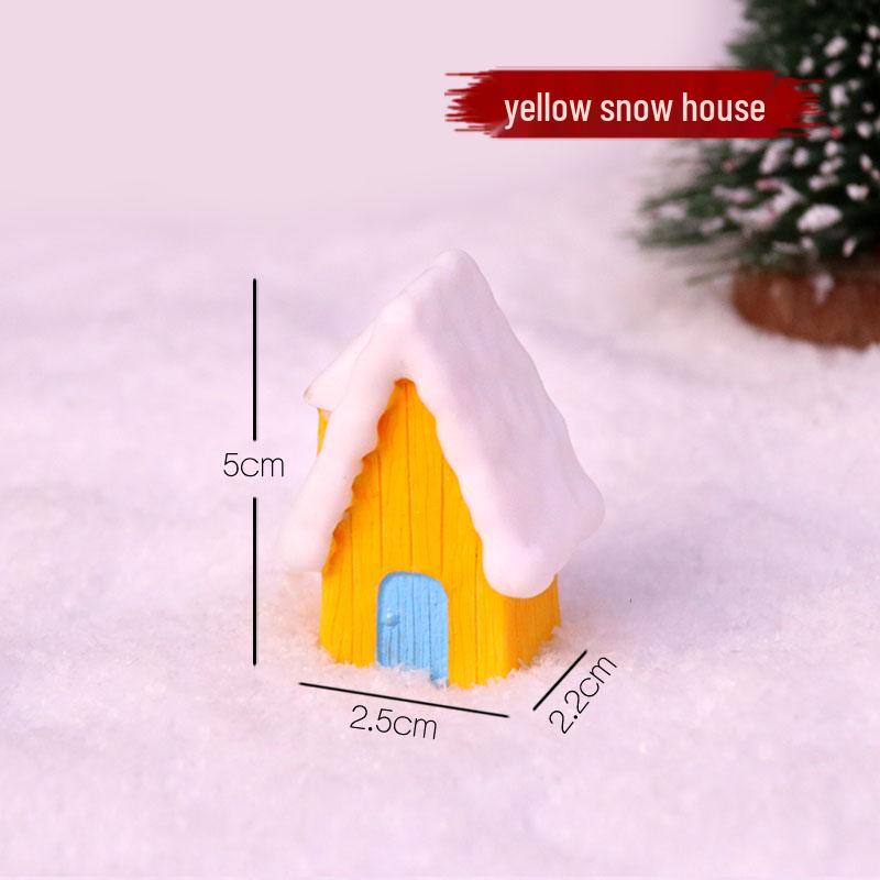 Handmade Mini Sleigh with Santa Claus Christmas Ornaments for Cake and Micro Landscape Decor