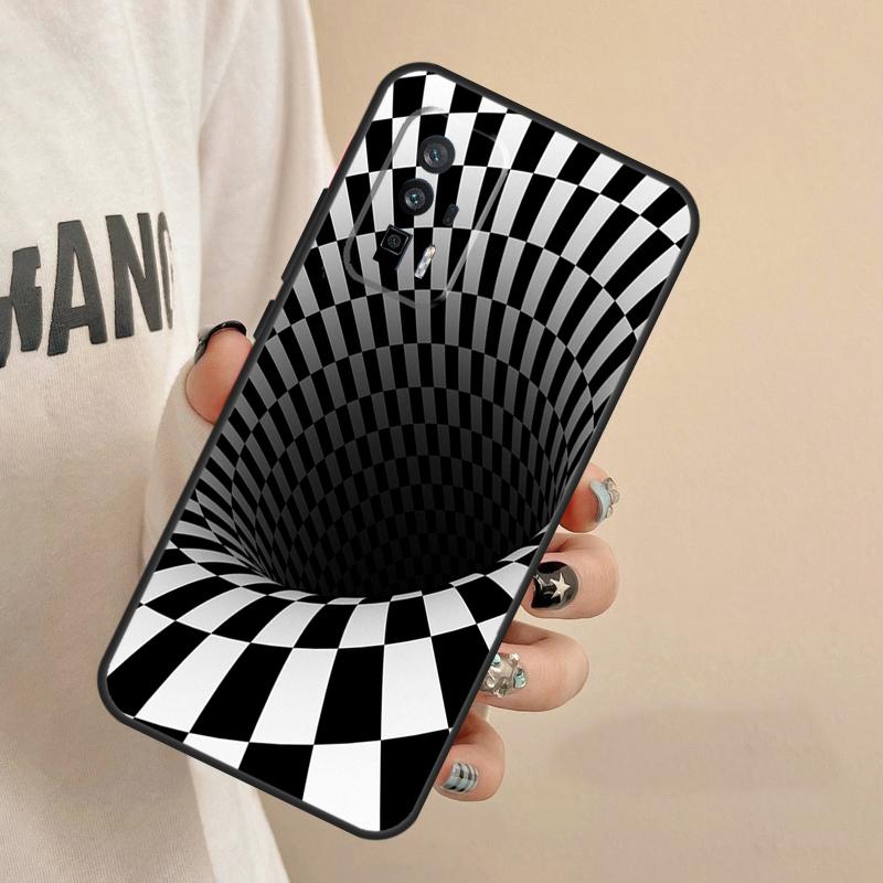 Optical Illusion Print Case For Xiaomi 15 14 17 Ultra 13T 14T 15T Pro POCO F8 F5 F6 F7 X3 X5 X6 X7 X8 Pro Max Cover