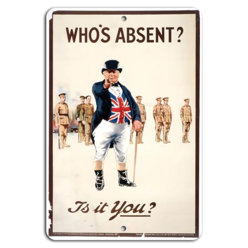 Whos Absent Is It You Join the CallAluminumtin sign 20x30cm(7.8x11.8inch)