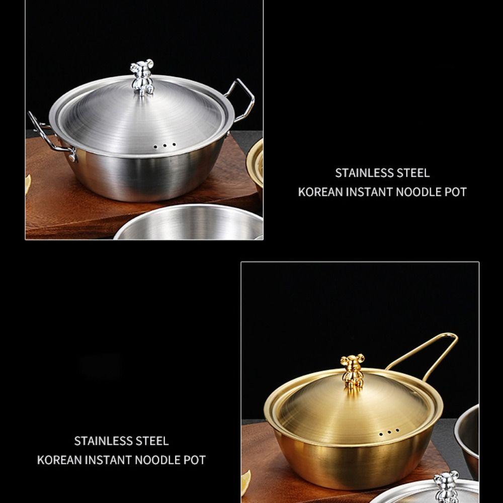 With Lid Instant Noodle Bowl Stainless Steel Snack Bowl Food Container Rice Wine Bowl  Household