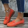 Damen Flache Lederschuhe Sommer Modisch Bequem Elegant Loafer Große Größe Outdoor Freizeitschuhe