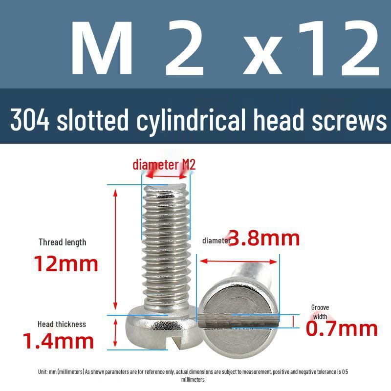 Yigu 304 Stainless Steel Slotted Pan Head Screws M1.6-M10