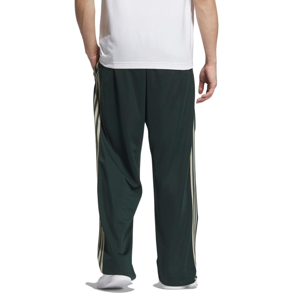 adidas Originals Logo Print Elastic Waist Straight-Leg Knit Track Pants Unisex Bottoms Dark-Green IN1005