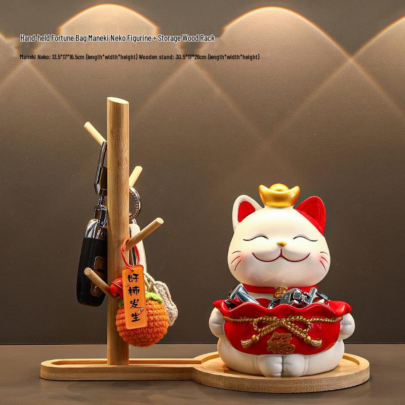 Cat Figurine - Perfect for Home Entry, Living Room, Wine Cabinet, or Shoe Cabinet Decoration; Ideal Housewarming Gift