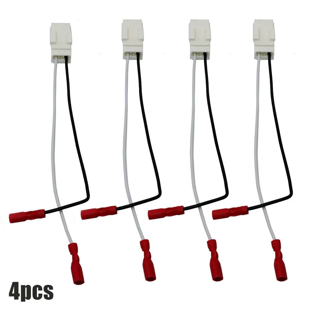 4pcs Speaker Adapter Wiring Harness Auto Cable Cord Adapter For Jeep -Renegade 2014-2018 Exterior Parts