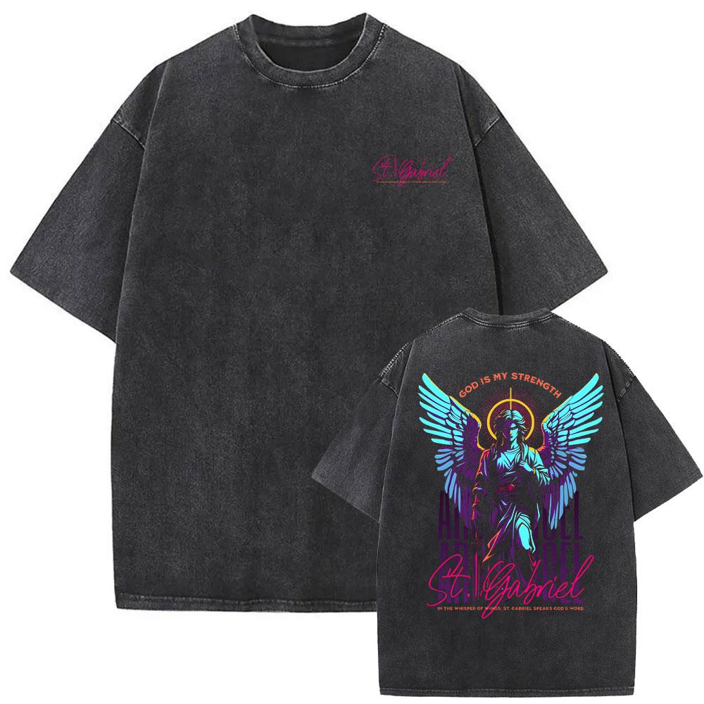 Christian Religious Jesus Is King Vintage Washed Tshirt Men Women Gothic Hip Hop Oversized Tshirts High Quality Cotton T Shirt