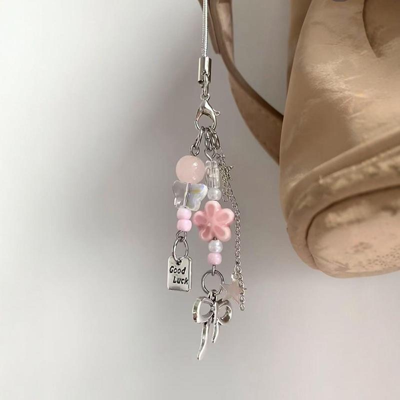 Ccd Lanyard Handmade Beads Homemade Girly Style Ins Mobile Phone Chain Guben Card Pendant