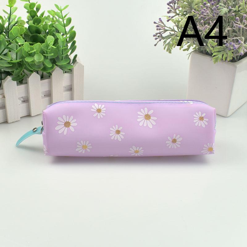 1pcs Cute Transparent Pencil Case Daisy Gift Stationery Storage Bag School Pencil Case Pencil Bag School Supplies Stationery