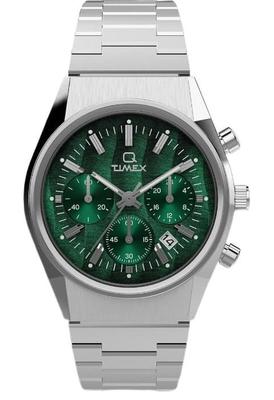 Orologio Timex Q Timex TW2W33600 Quarzo 5 ATM Resistente all'acqua Plastica Quadrante Verde Acciaio Inossidabile [TIMEX] Uomo [Articolo]