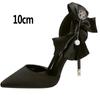 Fashion 2025 New Bow-knot Women Pumps Designer Shoes High Heels Sandals Women Satin Stiletto Heels Sexy Pearl Wedding Shoes Plus Size 43