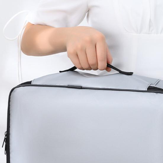 Travel Document Protection Bag Fireproof Waterproof File Storage Bag with Multi-Layer Design Card Holder File Organizer
