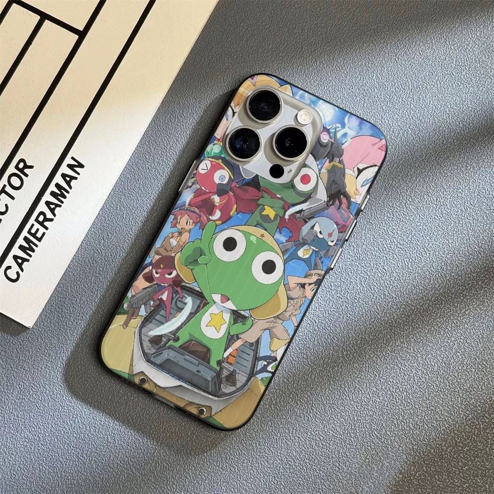 Keroro Frog Cool Gunsou Sergeant Phone Case For IPhone 17 16 15 14 Plus 11 12 13 Pro Max Shockproof Protection Soft Back Cover