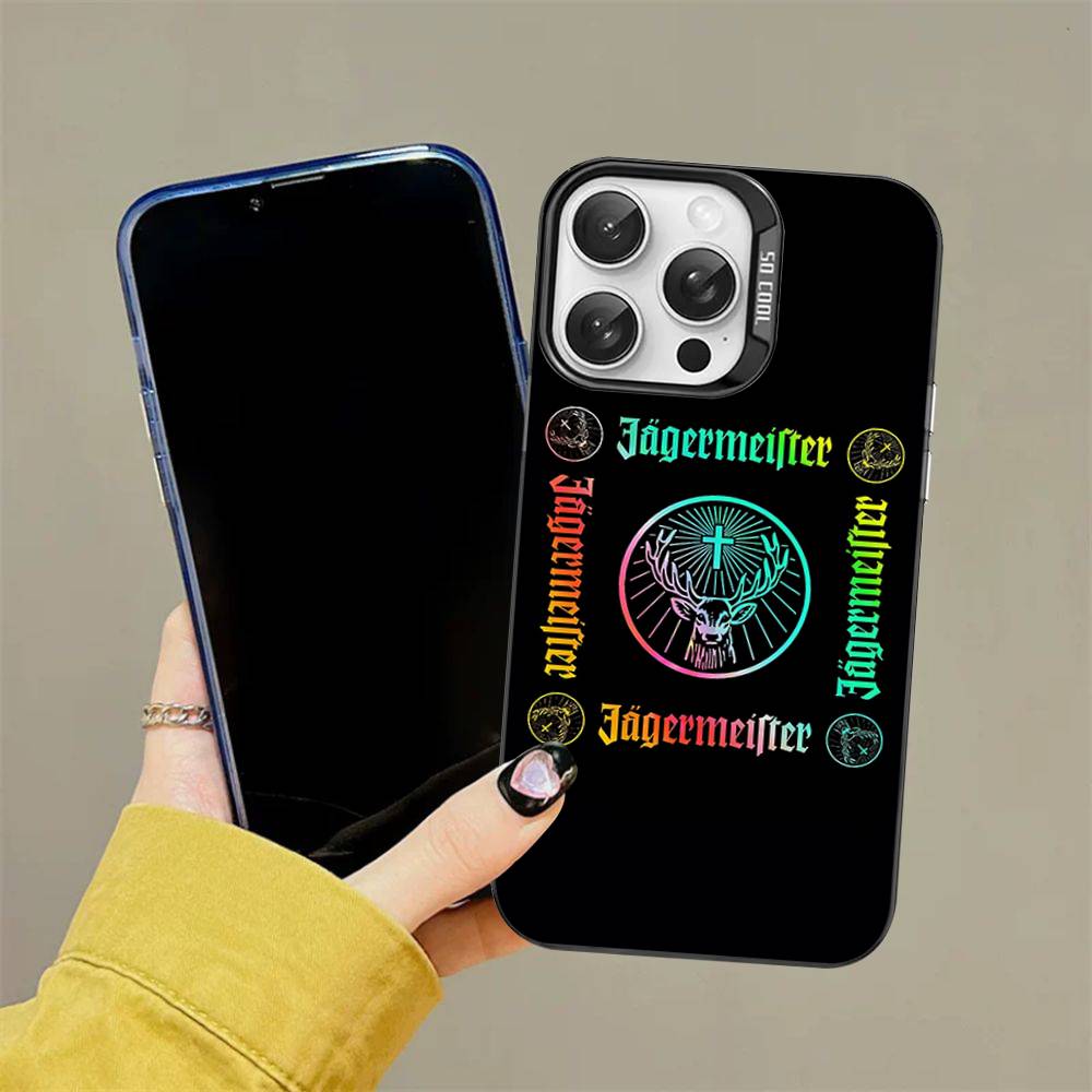 Heißes J-JaegermeisterS Handyhülle für IPhone 17 16 15 14 13 12 11 Pro Max Plus Farbe Silber Hülle