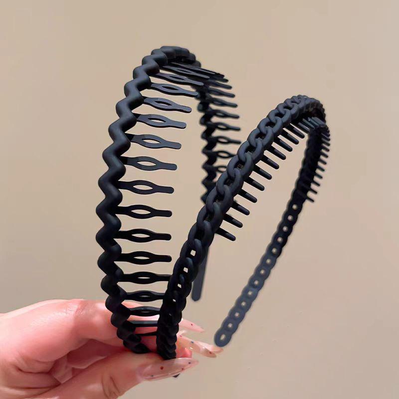 Simples reunindo faixa de cabelo feminino outono e inverno veludo pressionado shampoo bandana dentado anti deslizamento grampos de cabelo headwear