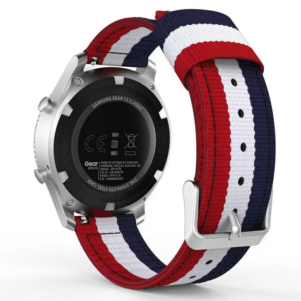 22mm 20mm Nylonový řemínek Pro Samsung Watch 7 6 5 4/Huawei Watch GT5-4-3/Amazfit Active 2/Bip 6/GTR Sportovní náramek Xiaomi Watch S4