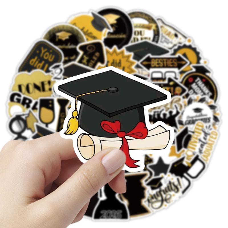 2026 Graduation Season Graffiti Stickers Cartoon Diy Toys Secret For Bottle Aesthetic Decals