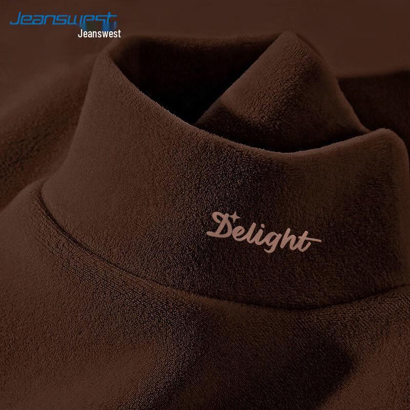 Jeanswest Women s Double-Sided Fleece Semi-High Collar Long Sleeve T-Shirt XL