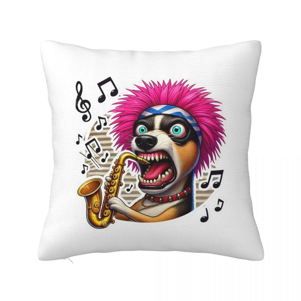 Saxophonspieler - Musik Kunst Mädchen Y2k Grafik Quadratischer Kissenbezug Kissenhülle Kissenbezug Überwurf-Kissenbezug für Zuhause Schlafzimmer