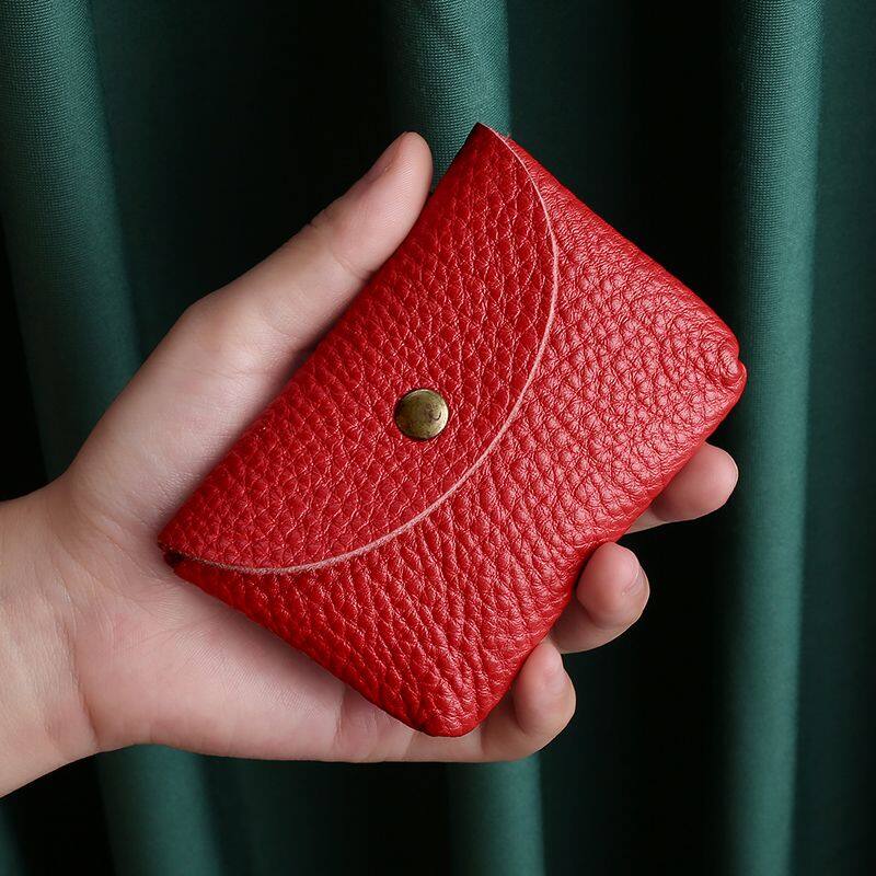 Wysokiej jakości etui na karty kredytowe Minimalistyczne miękkie prawdziwe skóra bydlęca podróżne etui na drobne karty klucze monety etui dla kobiet i mężczyzn