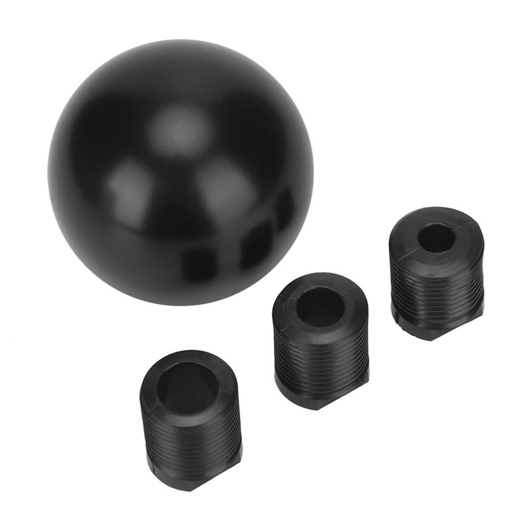Universal Car Gear Shifter Lever Round Ball Shape Aluminium Shift Knob Adapter Kit Black
