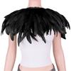 Feather Shawl Bright Color Halloween Parties Cloak Wear As Skirt or Shawl Gothic Style Shawl with Lace-Up Ribbon Costume Accessory