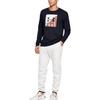 Under Armour Half Logo Long Sleeve Crew Neck T-Shirt Men Tops Black 1351624-001