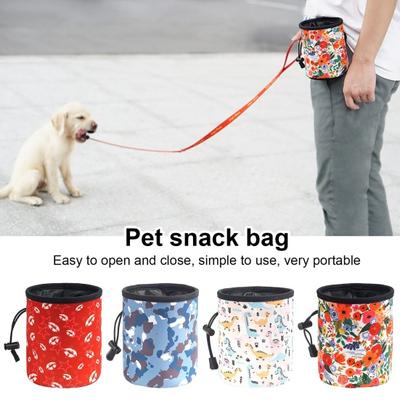 Waterproof Pet Snack Bag Large Capacity Portable Dog Training Pocket Bag with Elastic Cord And Safety Clip for Training Essential Rewards