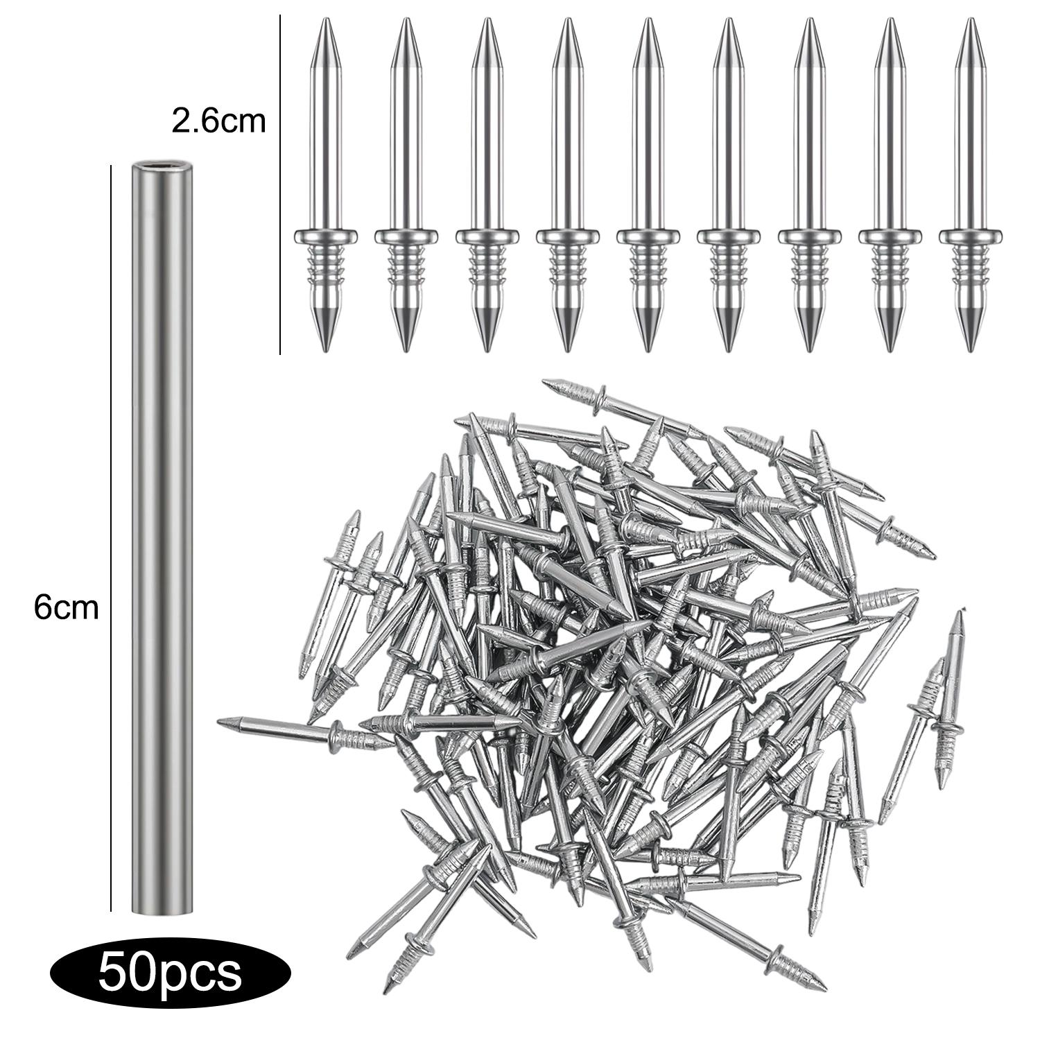

200x Double Head Nails Seamless Nails Skirting Thread Seamless Nail Without Marks Metal Rust-Proof Nails Wood No Trace Fixator