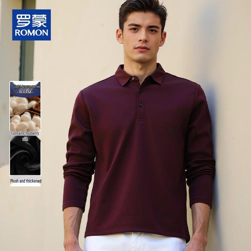 ROMON Men s Luxury Silk Blend Fleece-Lined Thermal T-Shirt 3XL
