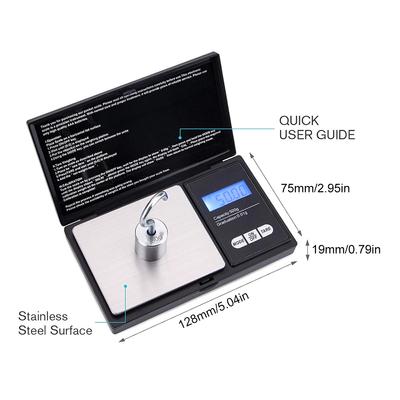 500g Schmuck Mini Edelstahl Elektronische Waage Taschenwaage Grammwaage Wäge Waage Tragbare Taschenwaage Haushaltsware
