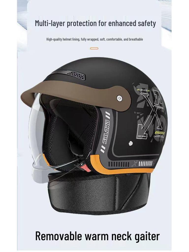 3C Certified All-Season Electric Scooter Helmet: Safety, Anti-Fog, Winter Warm for Men & Women