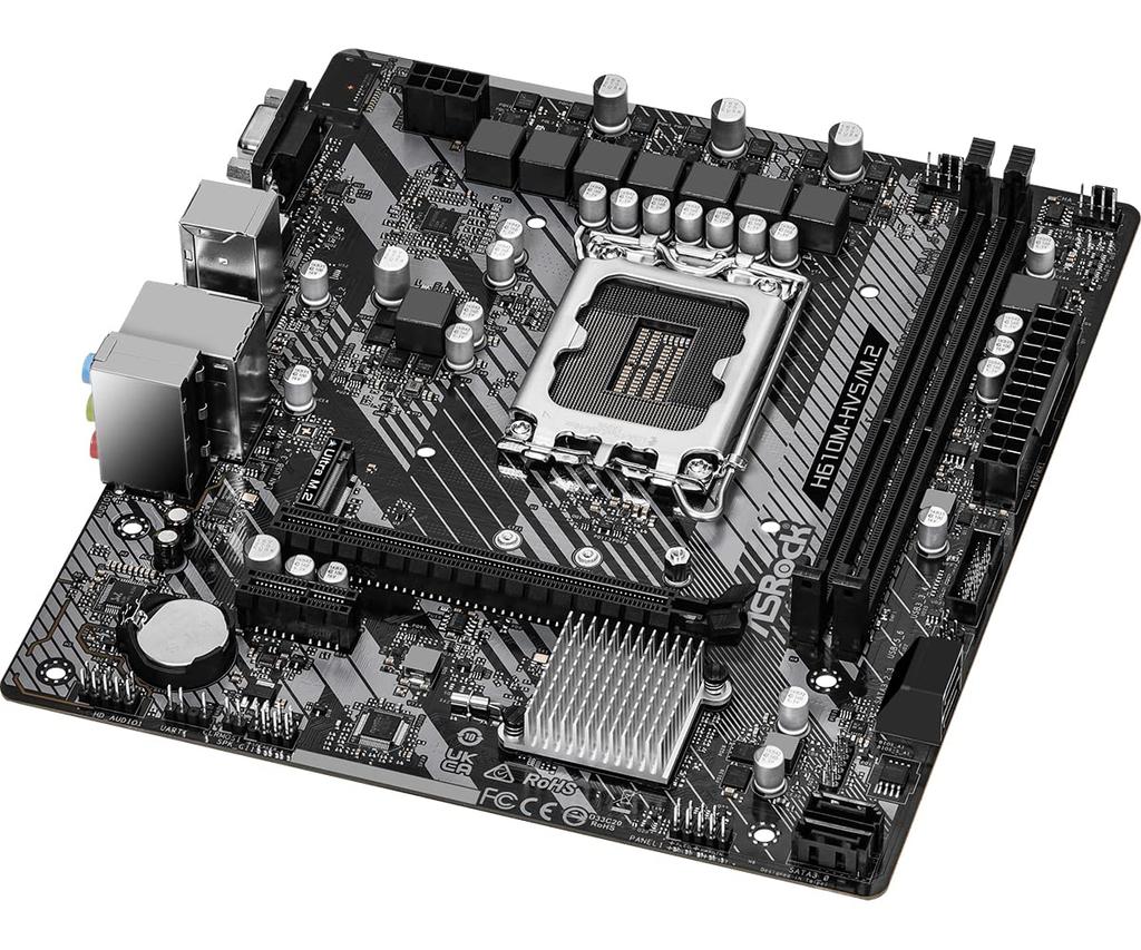 ASRock Motherboard H610M-HVS/M.2 (LGA 1700/2xDDR4/HDMI/VGA/M.2/USB 3.2)
