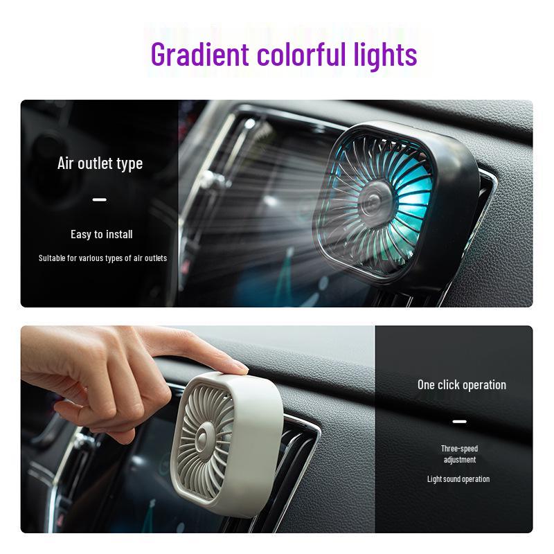 Colorful Mini Car Vent Fan: Compact Summer Cooling Solution