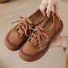 Fashion New autumn tied up flats woman genuine leather moccasins shoes for women luxury comfort flats oxfords shoes ladies casual loafer