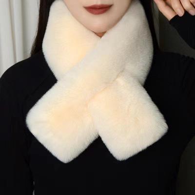 Scarf Warm Double-sided Fur Collar Scarf Simple Imitation Rex Rabbit Lady Winter