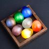 45mm Multicolor Cat's Eye Gemstone Egg Shaped Crystal Eggs Ornament Fish Tank Home Decoration Easter Gift