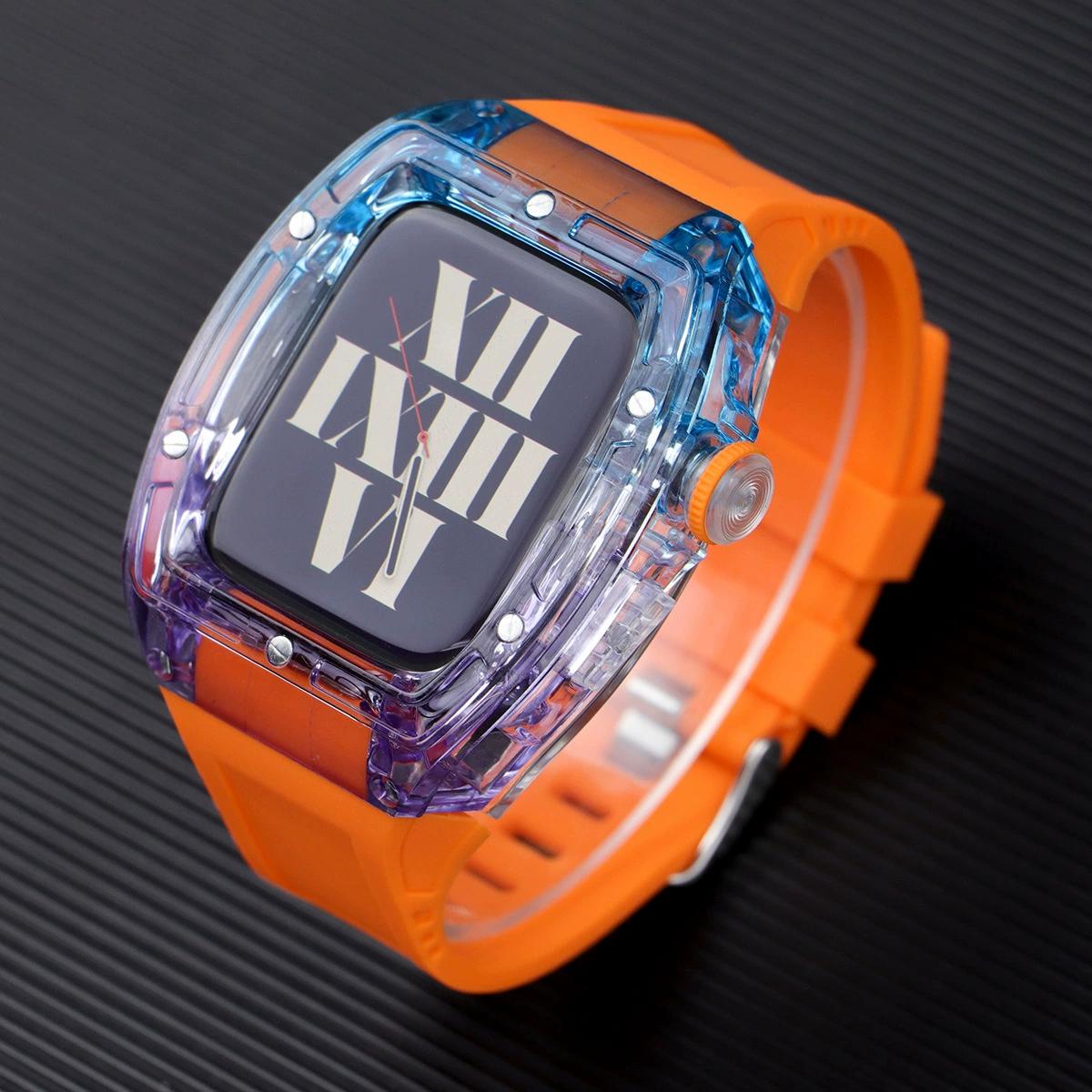 

Прозрачный набор для модификации корпуса Glacier для Apple Watch Ultra 2 49 мм 45 мм 44 мм Силиконовый ремешок для Iwatch Series 9 8 7 6 SE 5 4 for iwatch 8 7 45mm