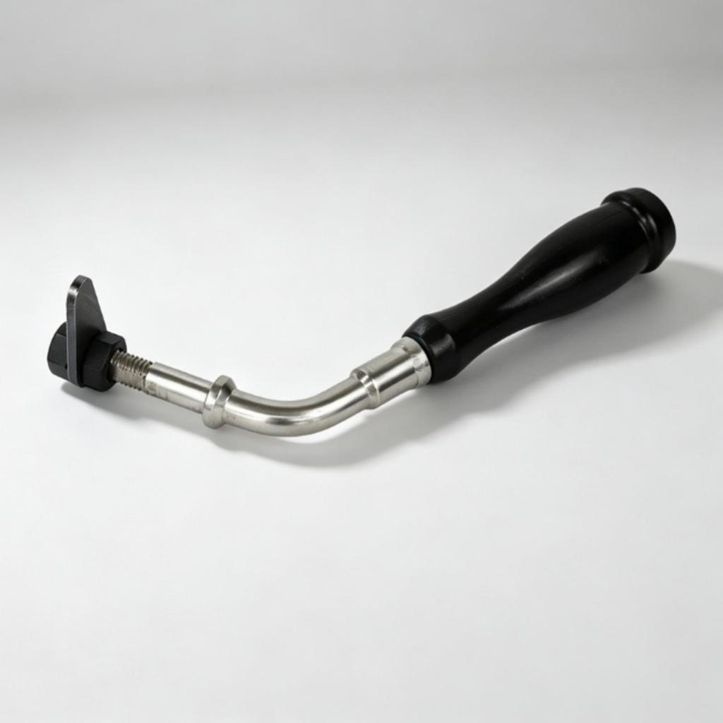 Fireplace Handle with Insulated Grip Threaded Metal