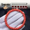 Solid Color Imitation Coral Bead Bracelet - Fashionable Single Circle for Girls