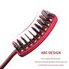 Hot Design Curve Vent Plastic Hairbrush Wet Curly Detangle Hair Brush for Salon Hairdressing Styling Tools Anti-static Red Brush