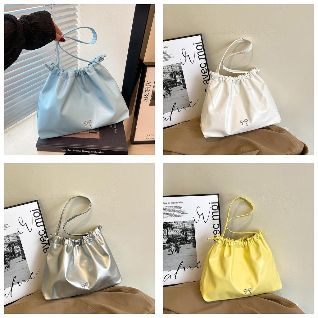 Pu-Ziehbeutel für Damen, große Kapazität, urbaner Freizeitstil mit genähtem Detail