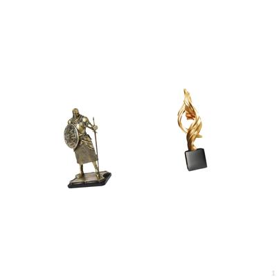 European Knight Abstract Art Sculpture Resin Figurine Creative Desktop Ornament for Entryway Living