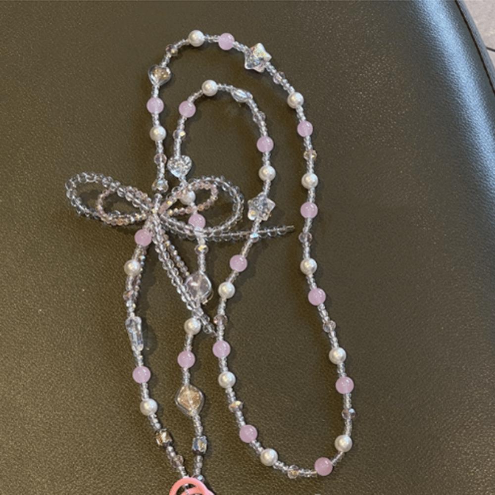 Pearl Beads Phone Lanyard Bowkont Mobile Phone Crossbody Strap  Mobile Phone Pendant