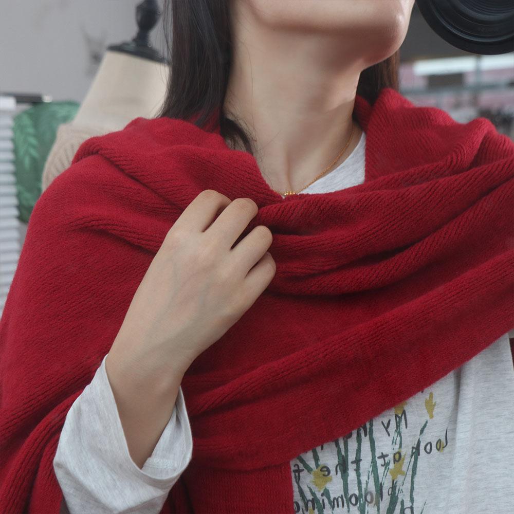 Soft Winter Cashmere Scarf Solid Color Coldproof Scarf Casual Men Wool Scarf  Gifts