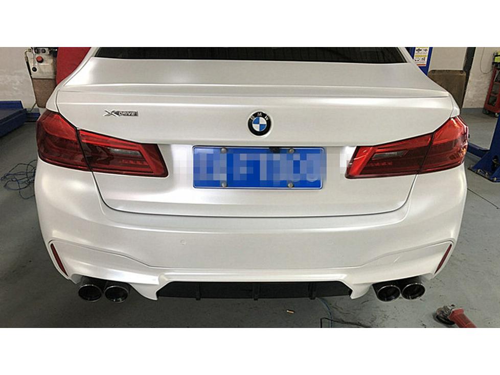 BMW 5 Series G30/G38 Quad Outlet Titanium Black Exhaust Tailpipe, MP Style, Large Square