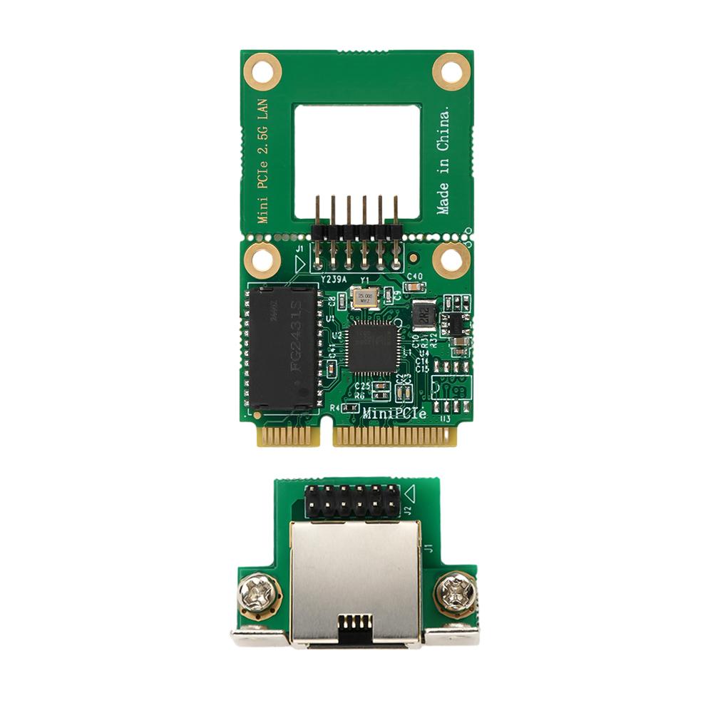 2.5Gb Network Adapter M.2 A+E/Mini PCIE to RJ45 COM Port RTL8125BG Chip 2.5G/1G/100Mbps Gigabit Ethernet LAN Card for Desktop PC