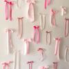 Ribbon Bow Wall Backdrop Pink Blue White Satin Bow Wall Decor for Bridal Shower Wedding Bachelorette Birthday Baby Shower Decor